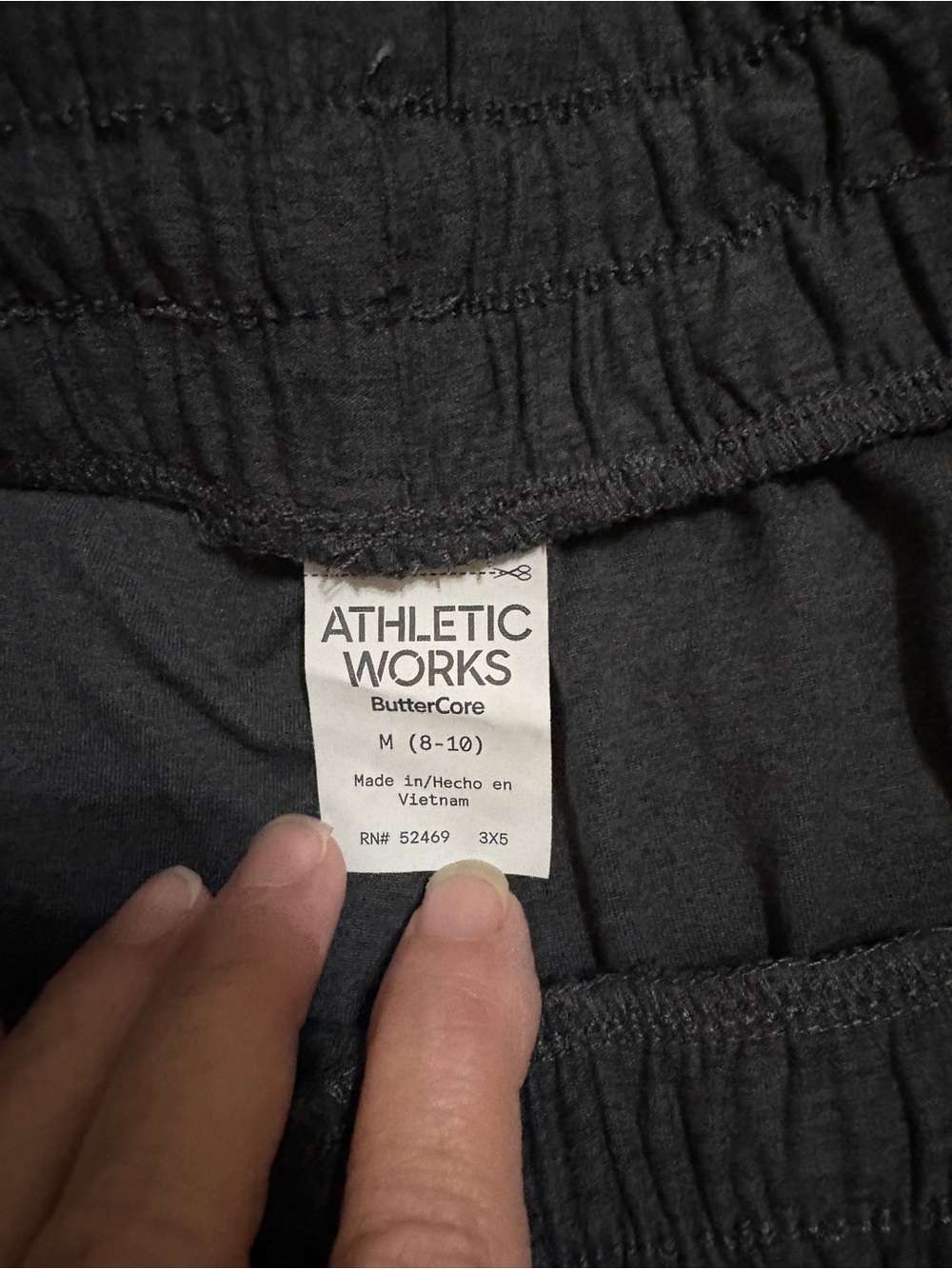 Athletic Works Dark Gray Elastic Waist Athletic Shorts - Picture 3 of 4